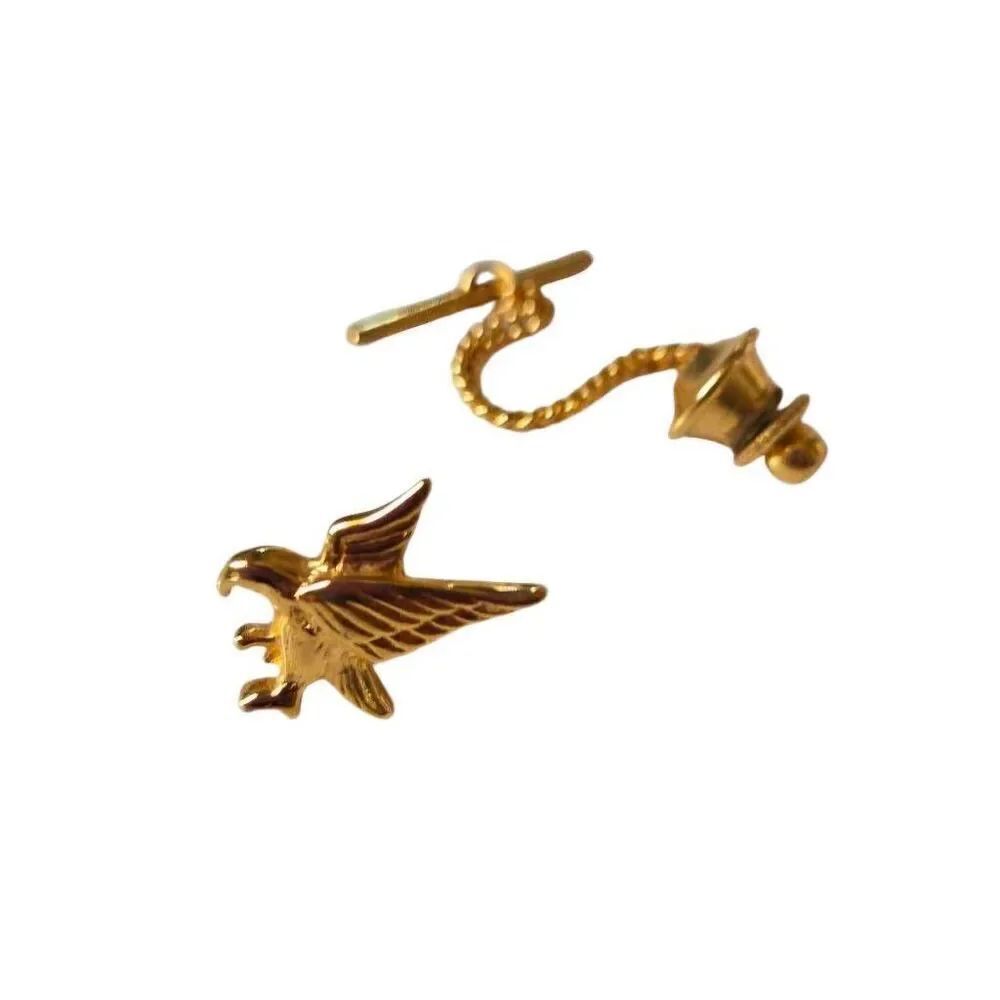 VINTAGE EAGLE TIE PIN TACK GOLD TONE